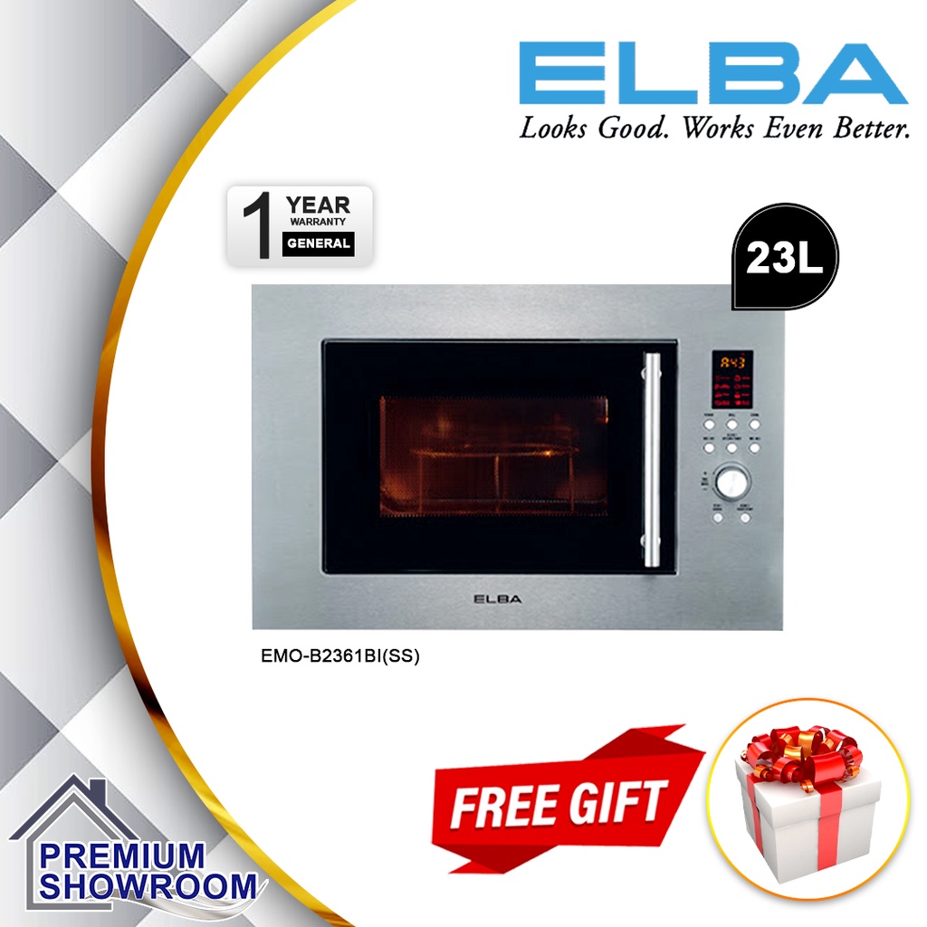 ELBA EMOB2361BI(SS) 23L BUILTIN MICROWAVE+ELECTRIC OVEN / MICROWAVE