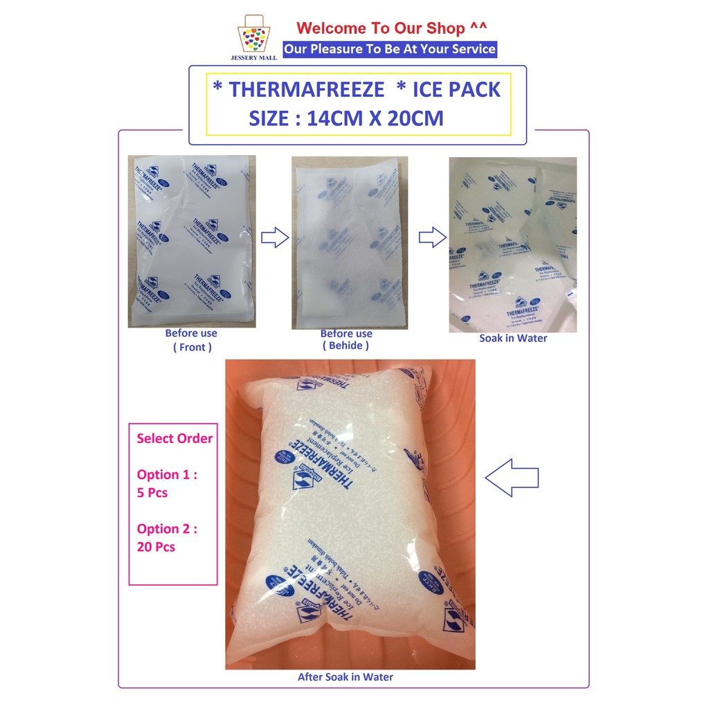THERMAFREEZE ICE PACK FOR FREEZER REUSABLE 14CM X 20CM READY STOCK