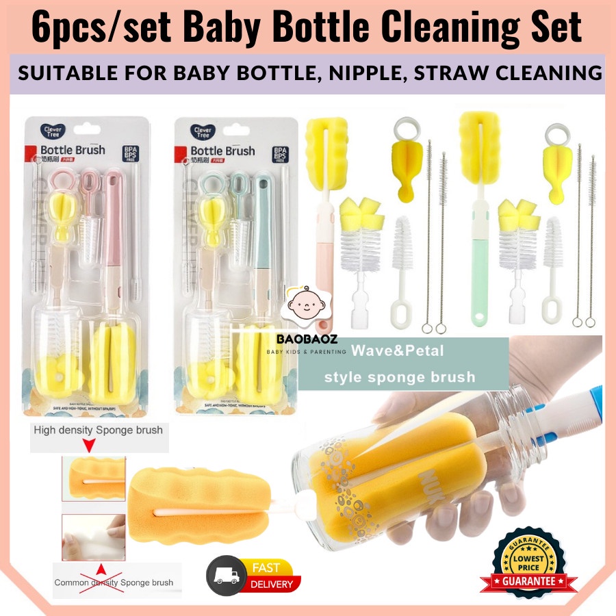 6 pieces / set Clever Tree 360 Degrees Rotating Baby Milk Bottle ...