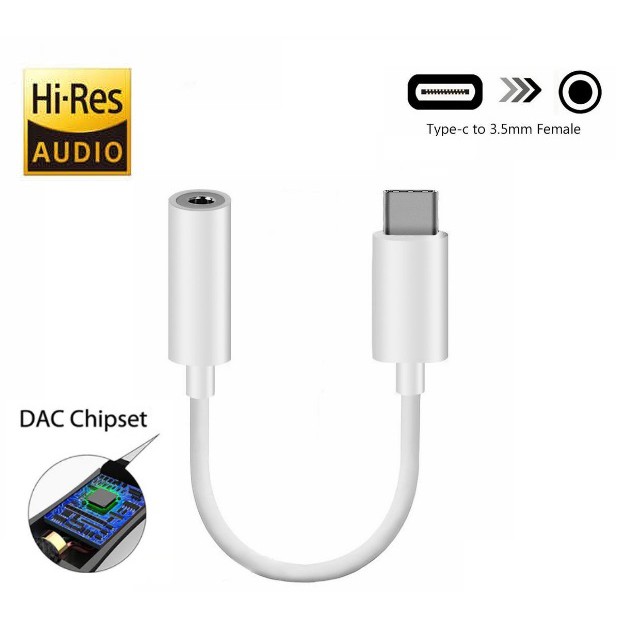 USB C to 3.5mm Audio AdapterUSB C DAC-USB C Headphone Adapter Hi-Res DAC