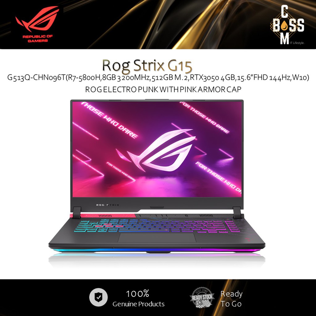 *LIMITED* ASUS ROG STRIX G15 G513Q-CHN096T (R7-5800H,8GB,512GB M.2 ...