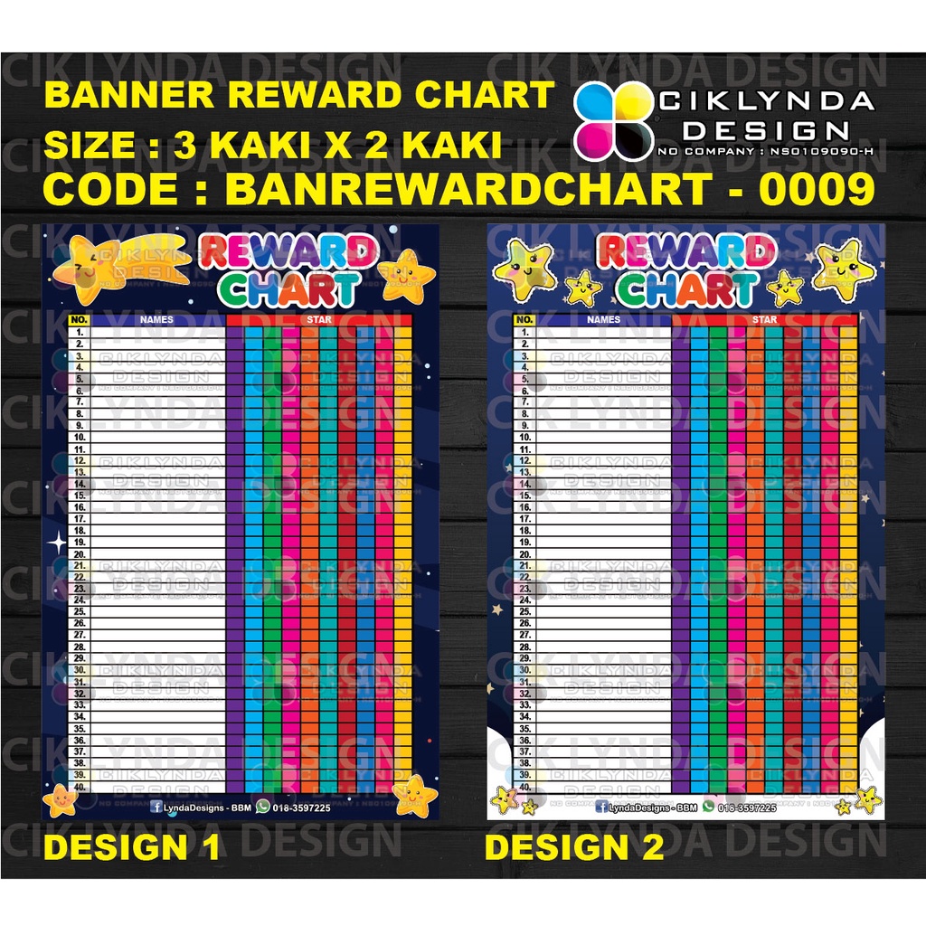 PREORDER BANNER REWARD CHART FOR SCHOOL 3X2 Shopee Malaysia