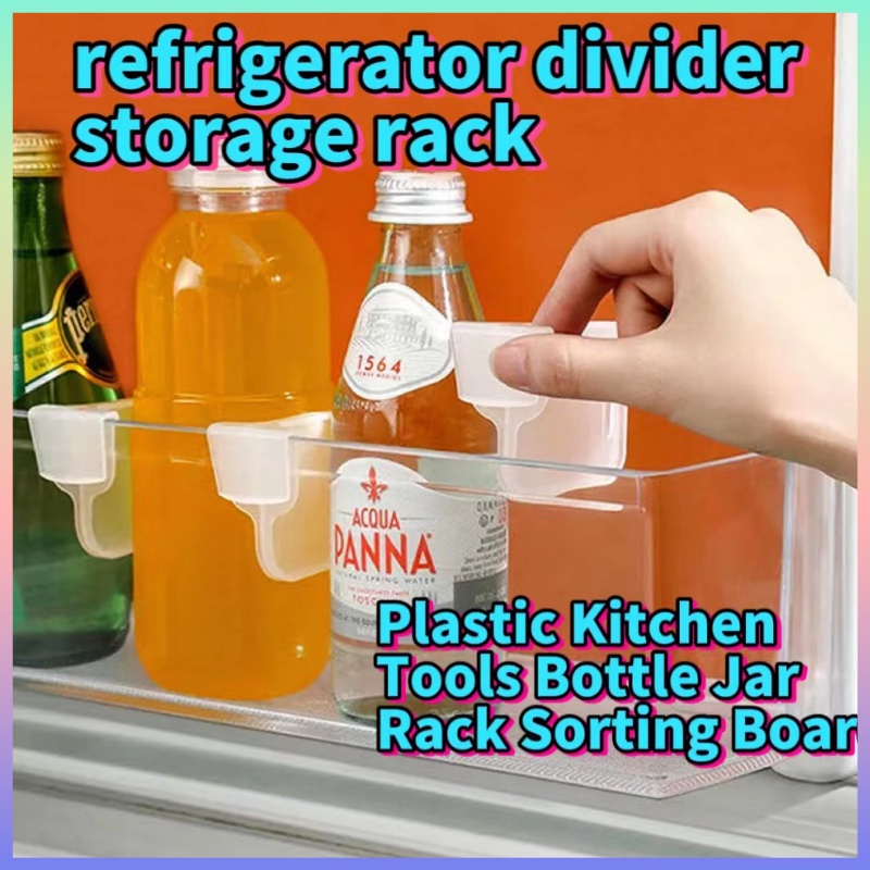 MalayreFrigrator Partition Divider Storage Rack, Freely Adjustable