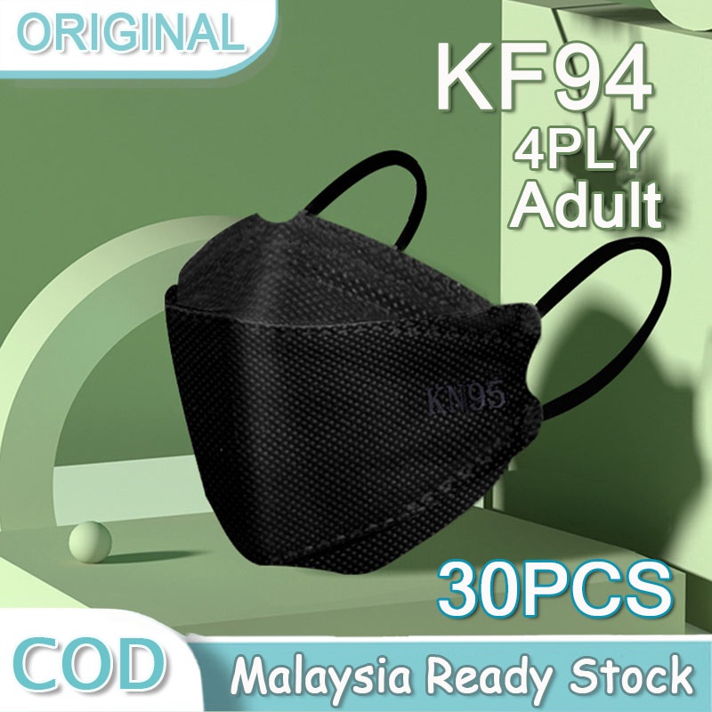 KF94 Mask Original 30pcs 4PLY 3D Filter Face Mask non-woven Korean with ...