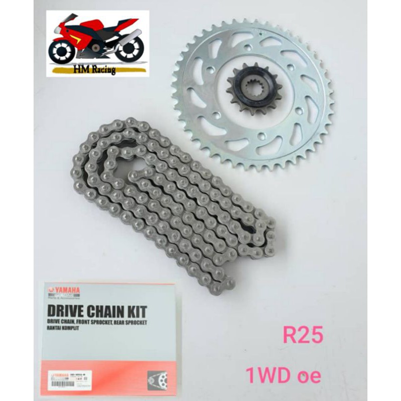 CPL Heavy Duty Chain And Sprocket Kit – Black – For Yamaha YS125 2017-2021