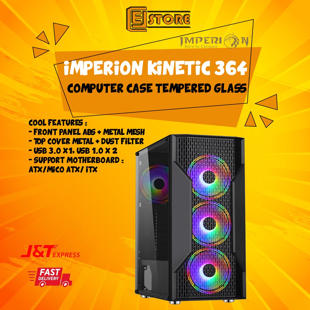 IMPERION KINETIC PC GAMING CPU CHASSIS | Shopee Malaysia