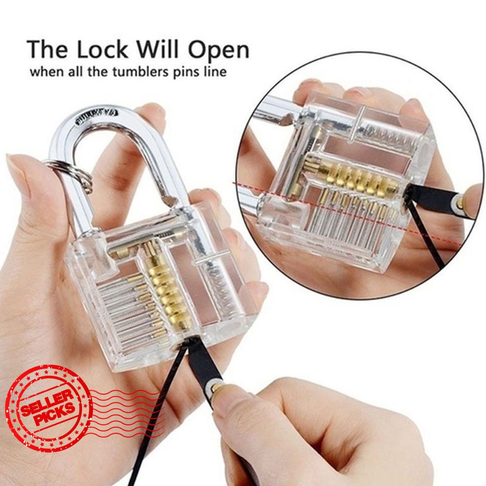 15pcs/set Unlocking Lock Pick Set Key Extractor Tool Practice Padlocks