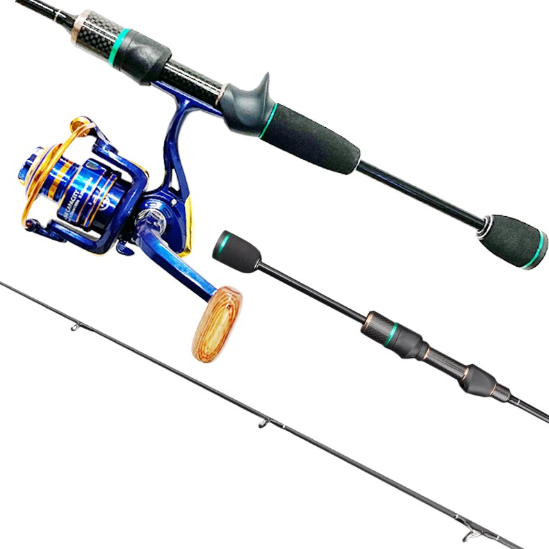 BAWHO the Fishing Rod Fishing Roding Rod Reel Combos Ultra Light Slow Lure  Weight 1-5G Suitable for Small Fish Ultrashort Conveniently Carrying Travel