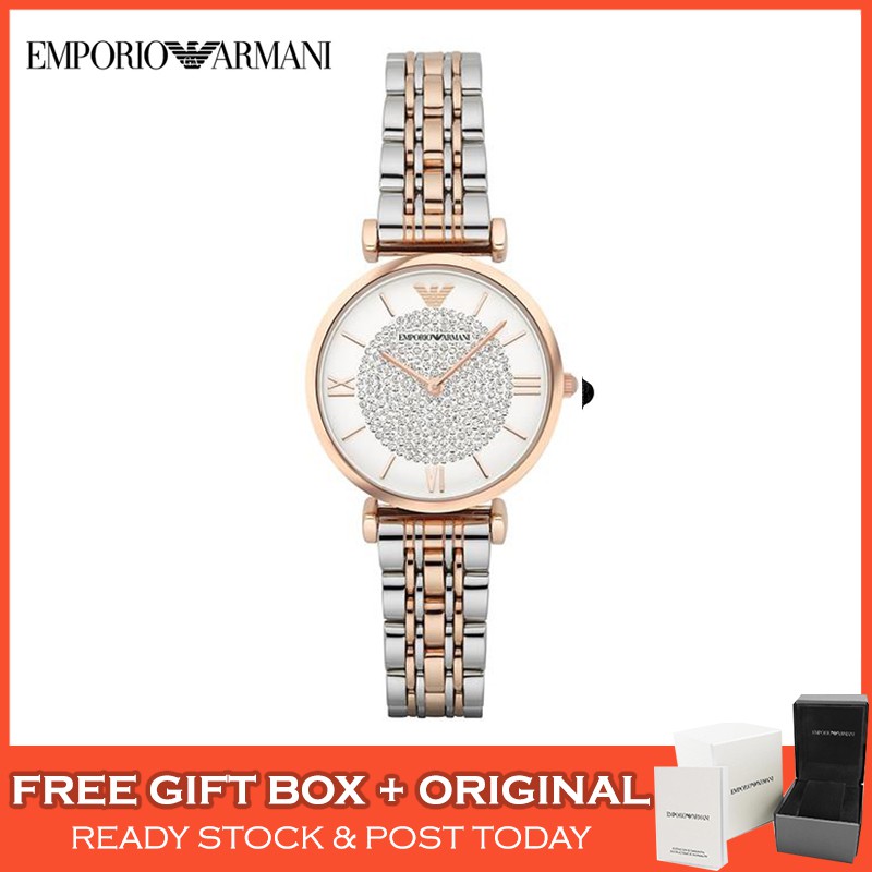 Ladies emporio armani watch crystal pave dial ar1926 sale
