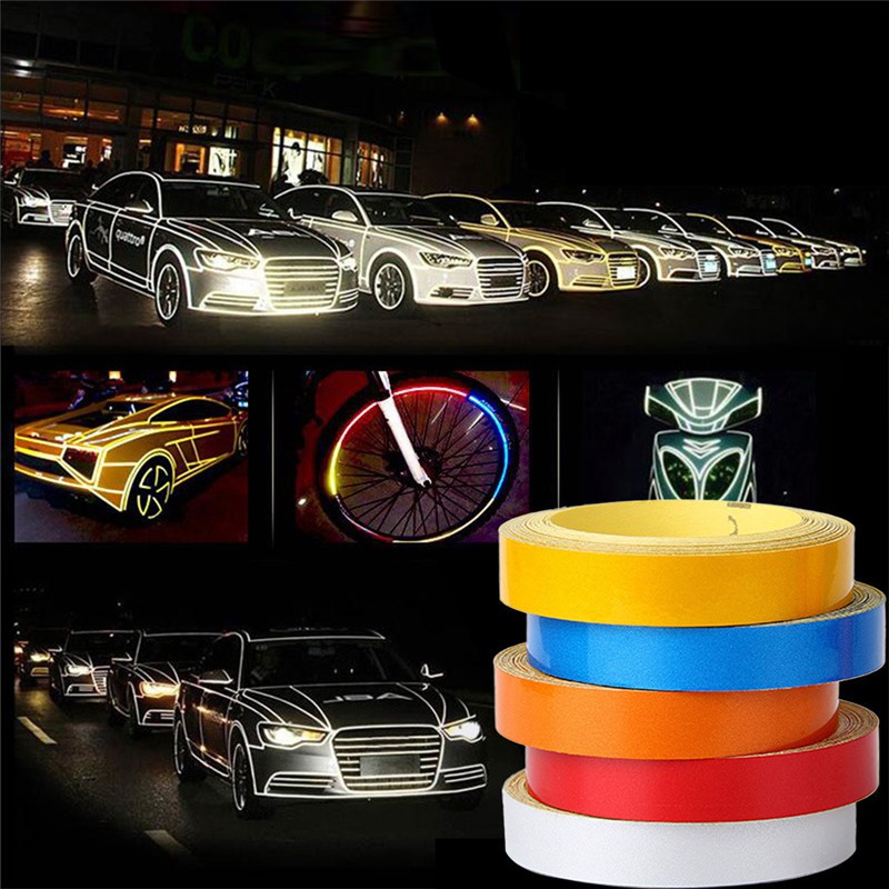 5mx1cm Motorcycle Car Luminous Reflective Sticker Reflective Tape Roll ...