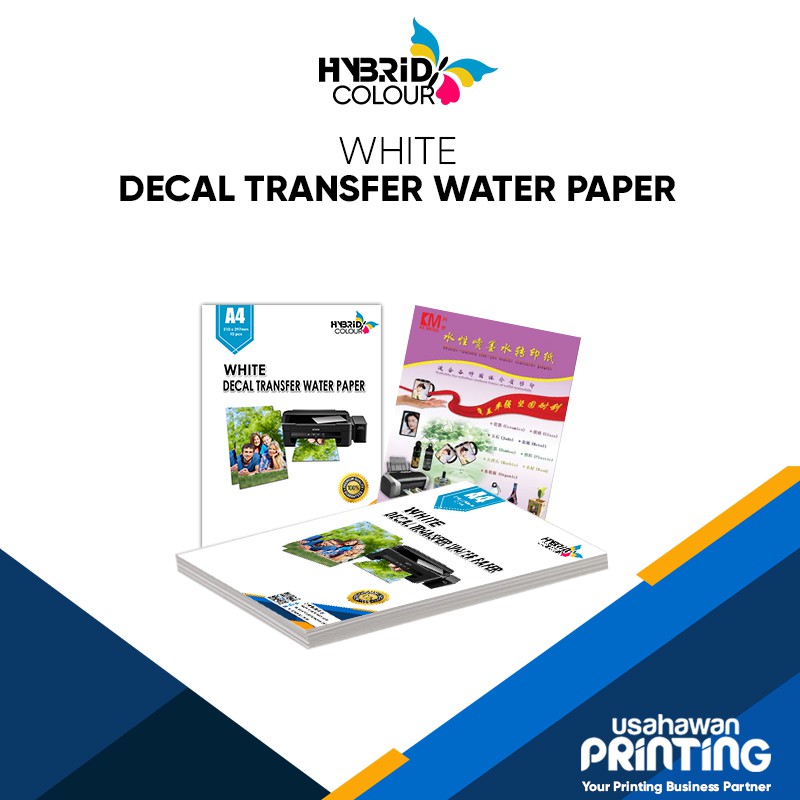 Decal Transfer Water Paper - White A4 (10 Pcs) | Shopee Malaysia