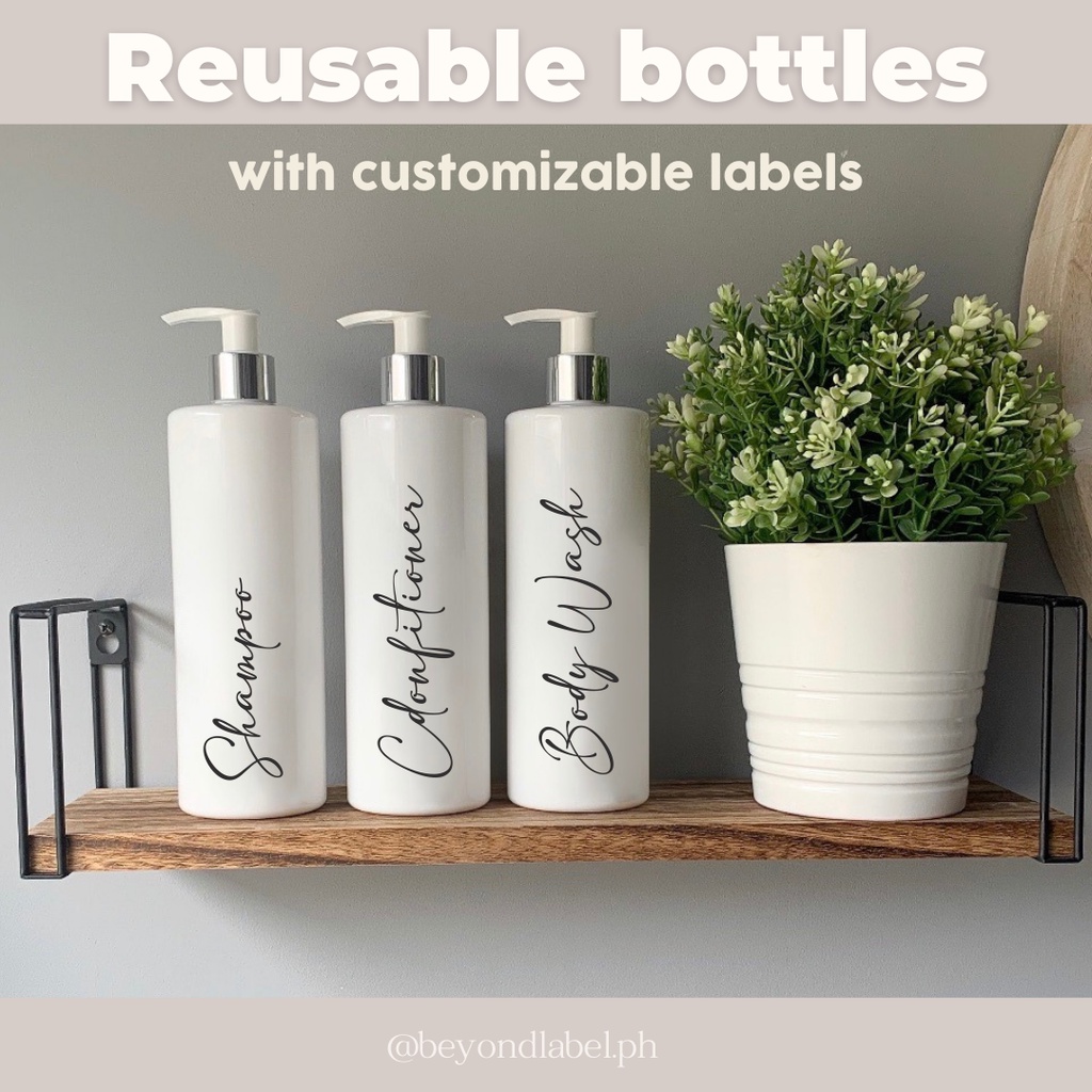 500ml silvie pump bottles spray jar customizable waterproof vinyl