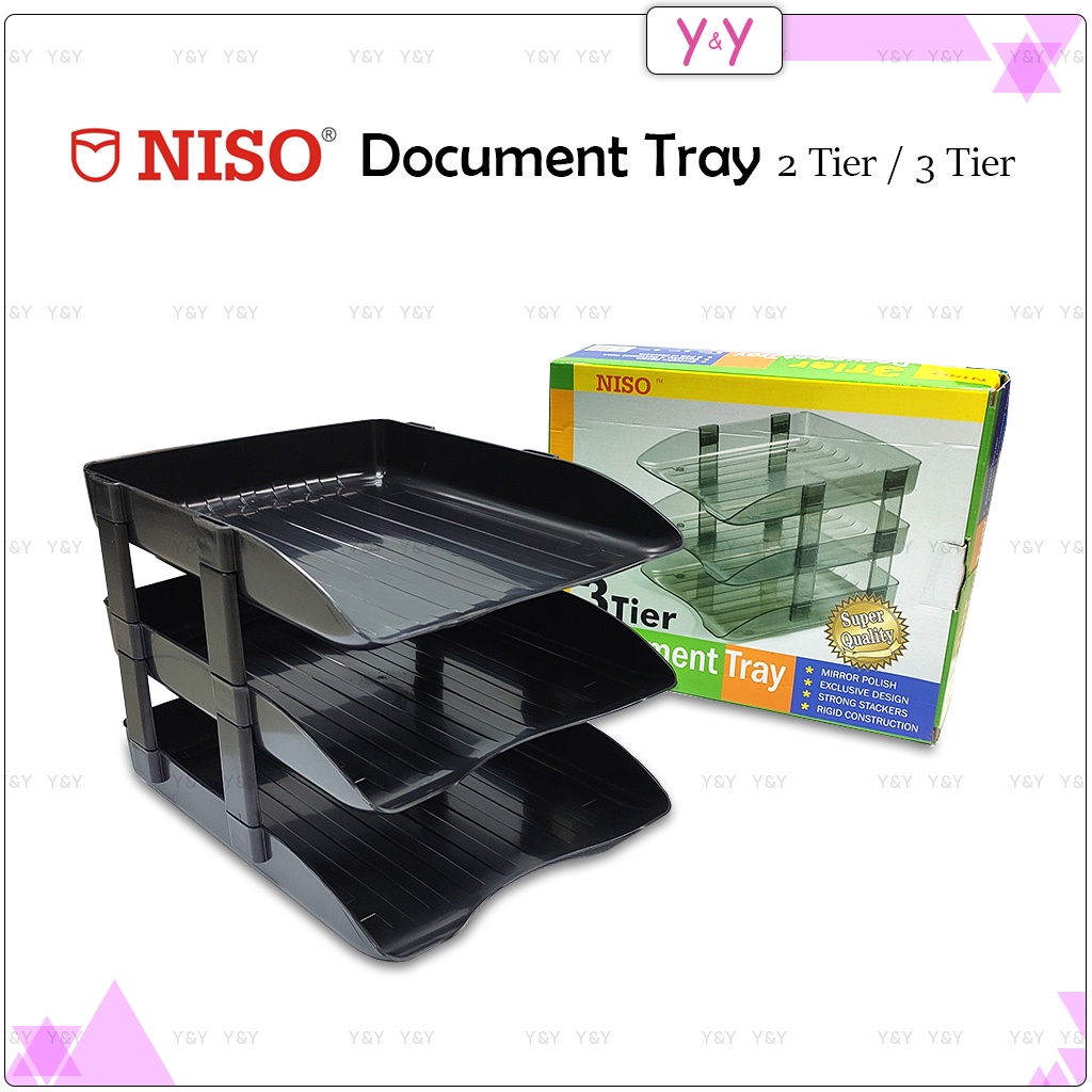 NISO Document Tray - 2 Tier / 3 Tier / Document Rack / Letter Tray ...