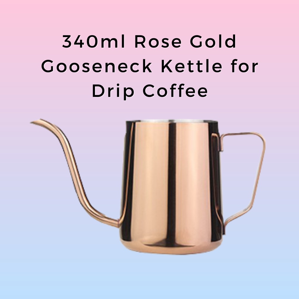 340ml Rose Gold Gooseneck Kettle for Drip Coffee/Pour over Coffee
