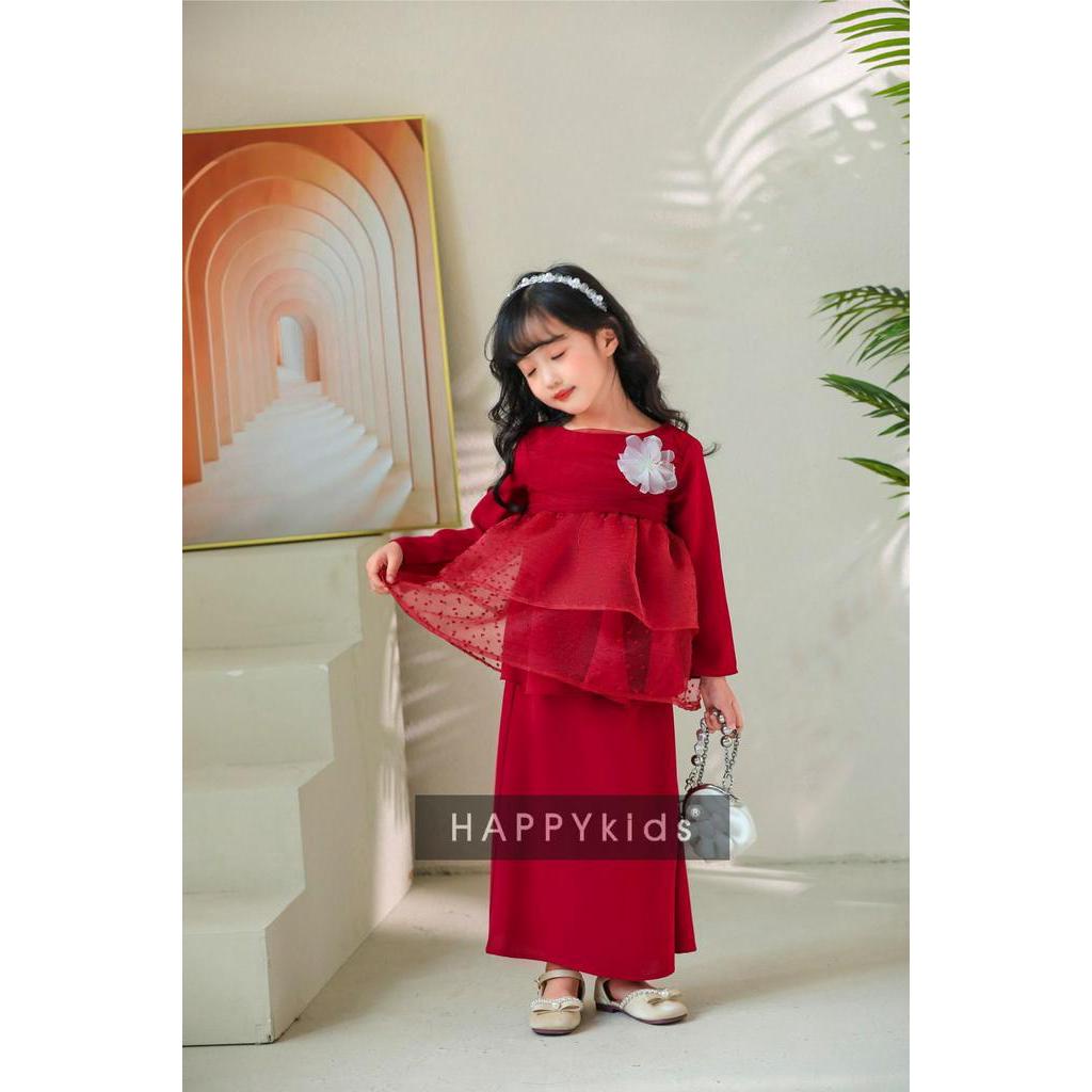 Baju Raya Sedondon 2024 HAPPYkids Baju Peplum Kurung Perempuan Kids ...