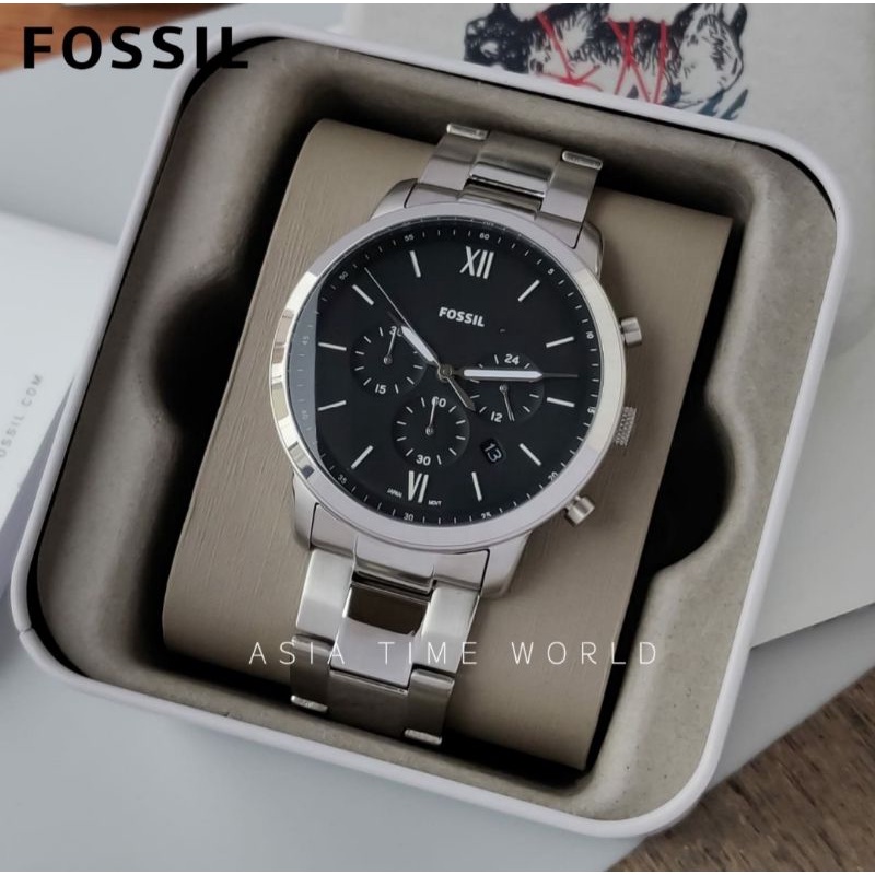 Fossil FS5384 Neutra Chronograph Black Dial Stainless Steel