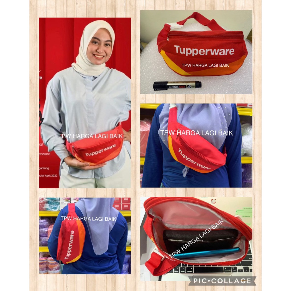 Tupperware Original Bum Bag Fanny Pack Pouch Cross Body Bags Shopee Malaysia