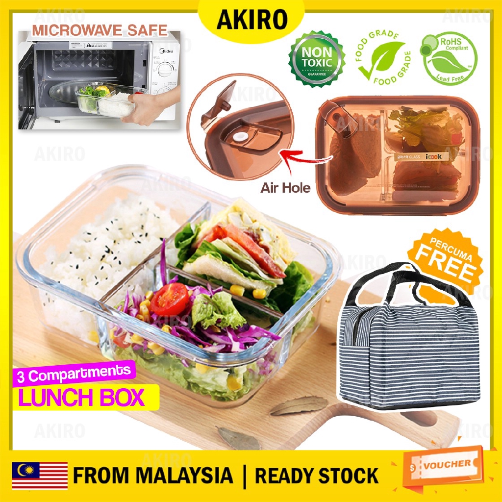 AKIRO Borosilicate Tempered Glass Food Storage Container Freezer