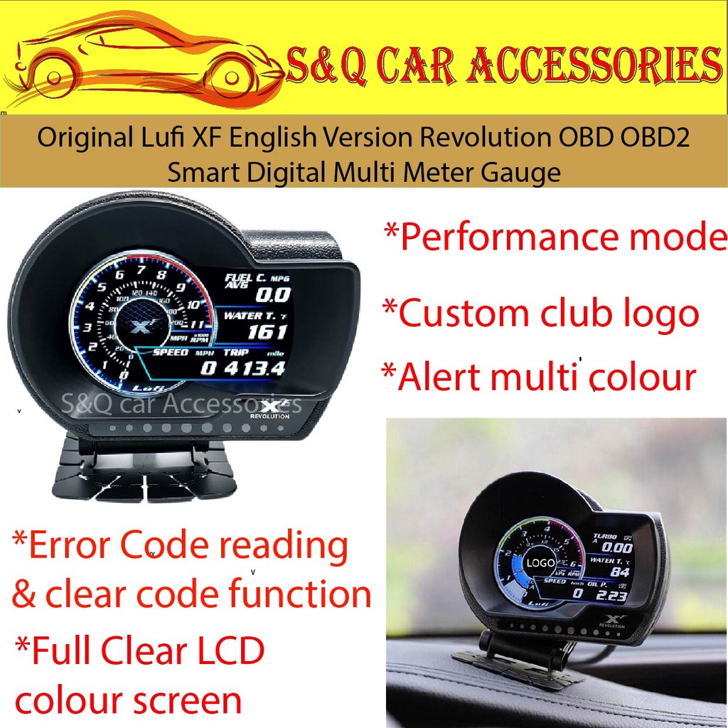 Original Lufi Xf English Version Revolution Obd Obd Smart Digital Multi Meter Gauge Shopee