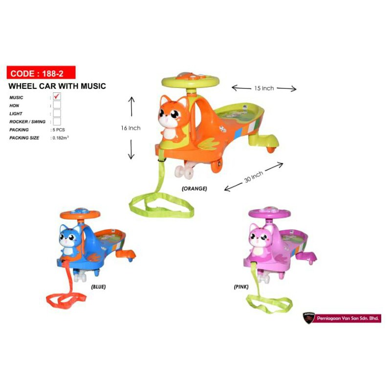 Children's Twisting Car 1-3-6 Years Old Yo-yo Car Swing Car Girl Car Baby Walker Baby Slide Kid Kick Scooter Ride on Toys main image 0