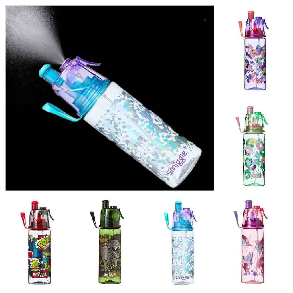 560ml Kids Water Bottle Mist Spray BPA Free Drinking Bottle | Shopee ...