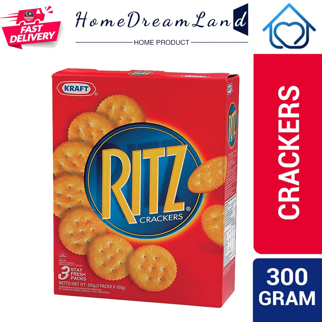 Ritz Crackers Box Original Flavoured Biscuits 300g (1Pack) Shopee