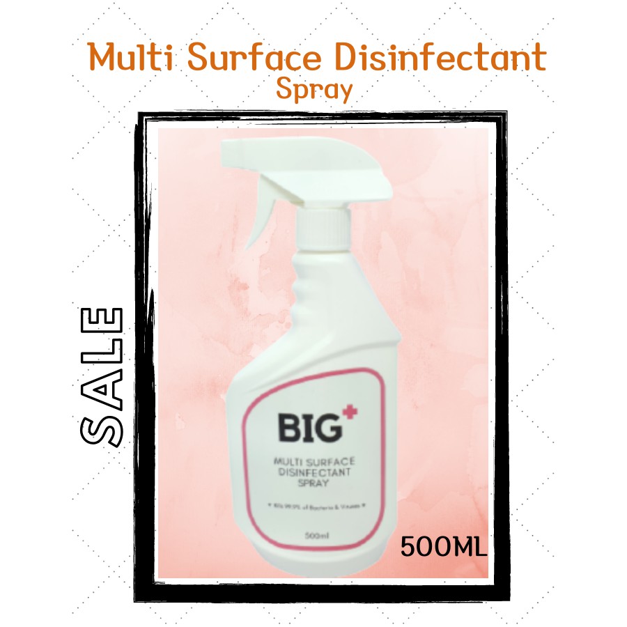 BIG+ Multi Surface Disinfectant Spray 500ML Non Alcohol Sanitizer Non ...