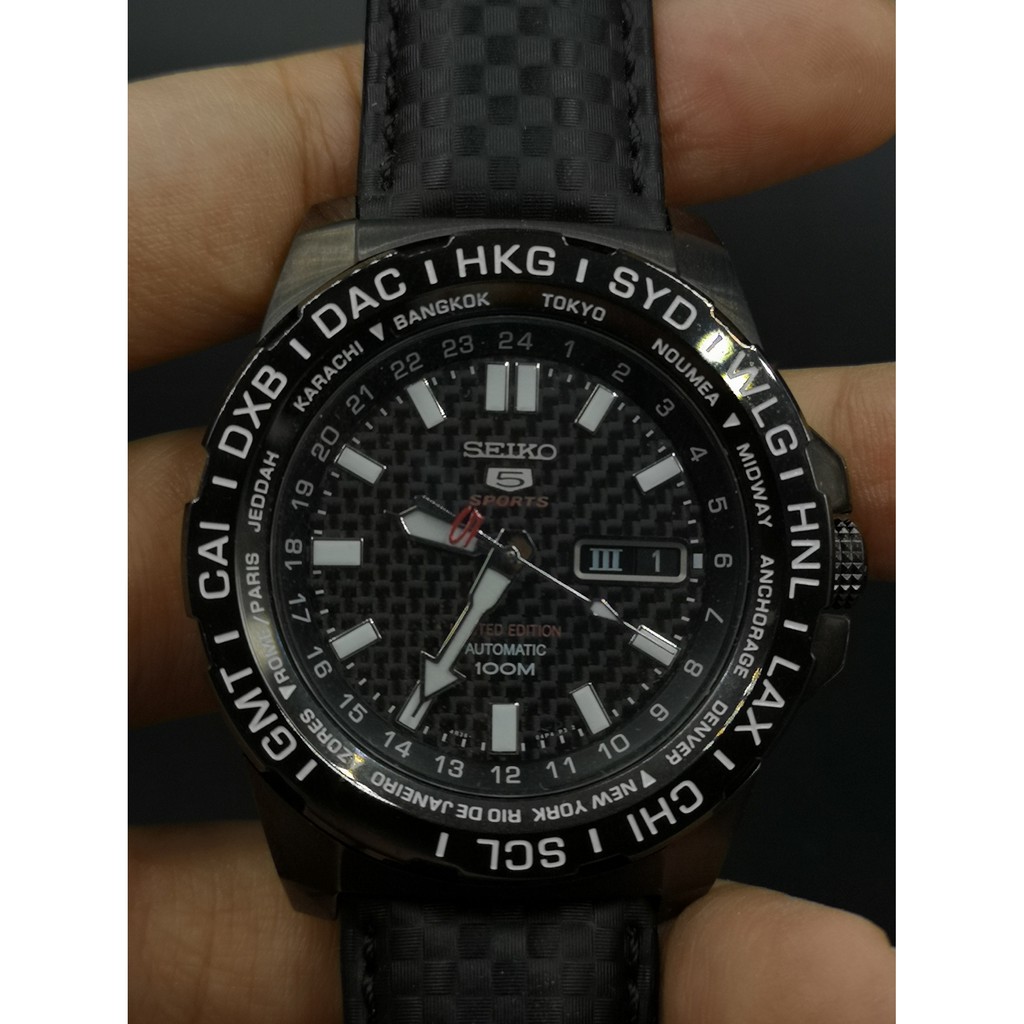 SRP723K1 SRP721K1 SEIKO 5 SPORT CARBON FIBER DIAL LIMITED EDITION 100M