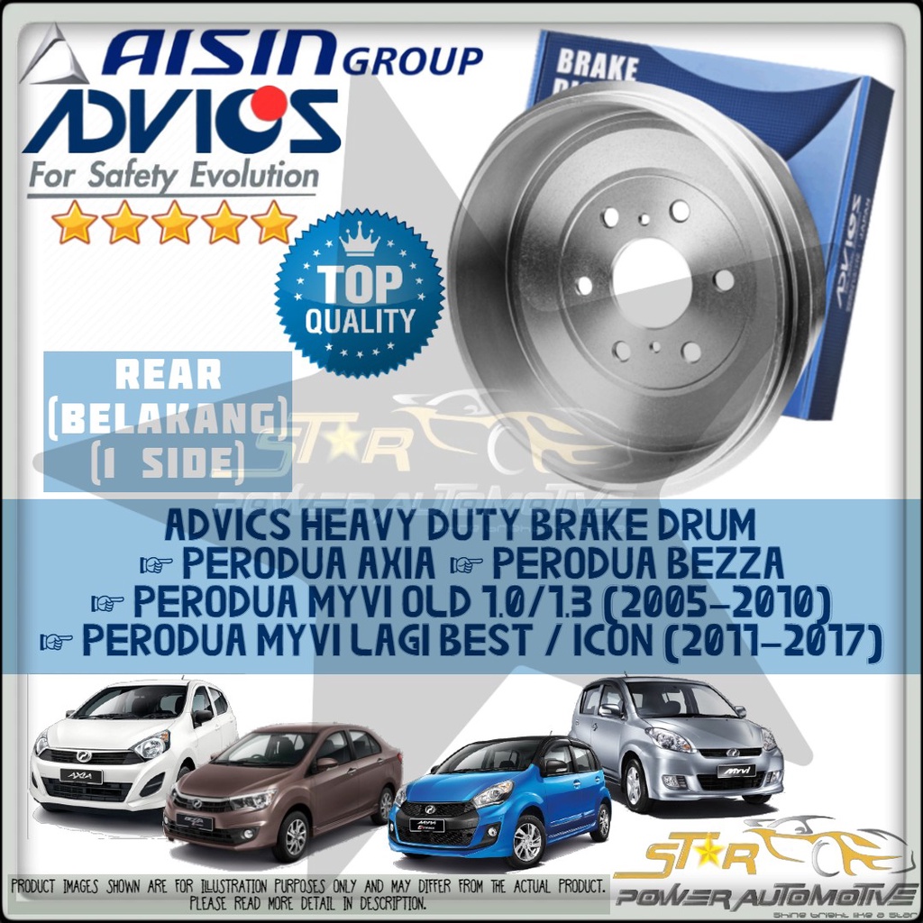 AISIN ADVICS Heavy Duty Perodua Axia / Bezza / Myvi Old 1.0 1.3 / Myvi ...