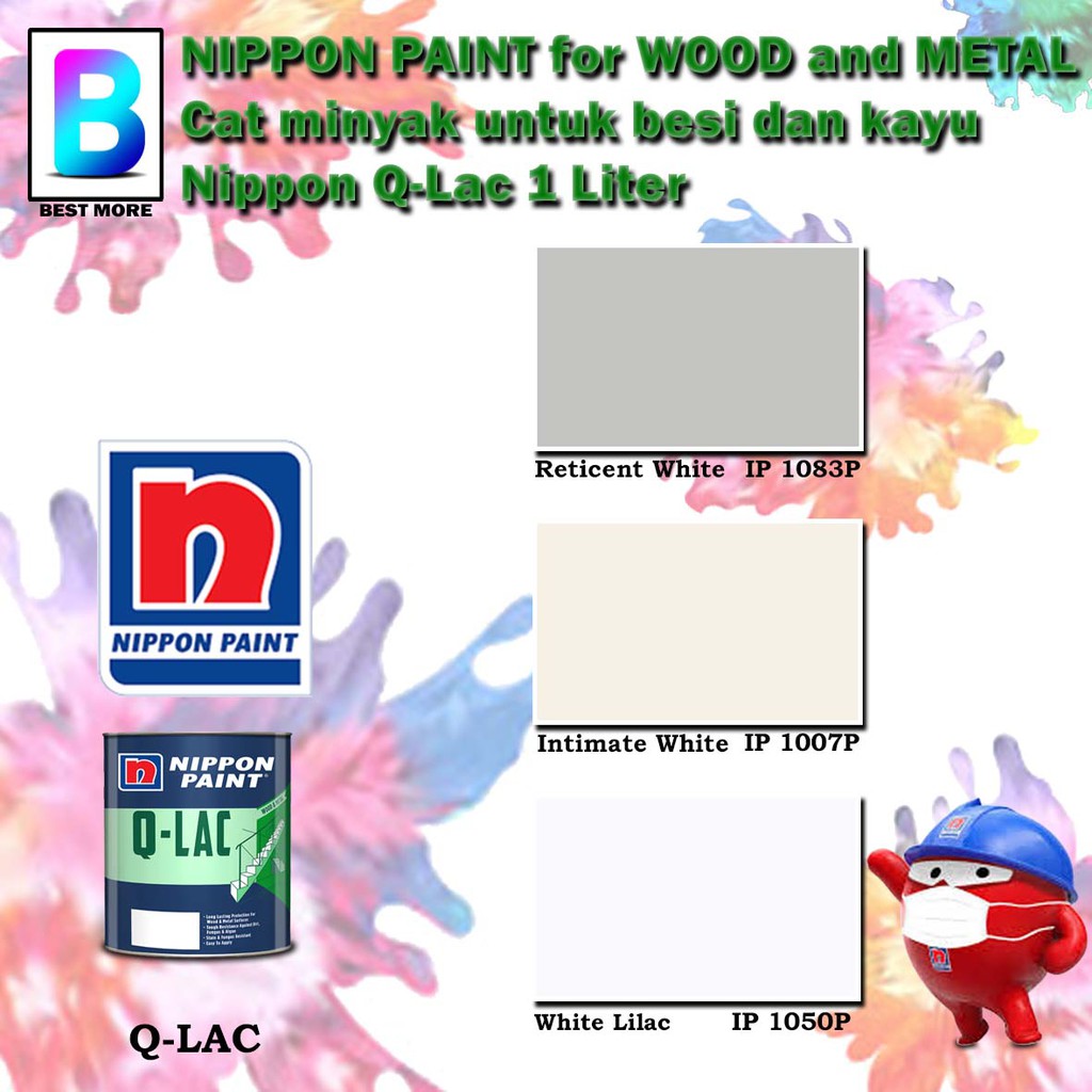 Nippon Paint QLac Wood and Metal Paint Collection 1 Liter Reticent