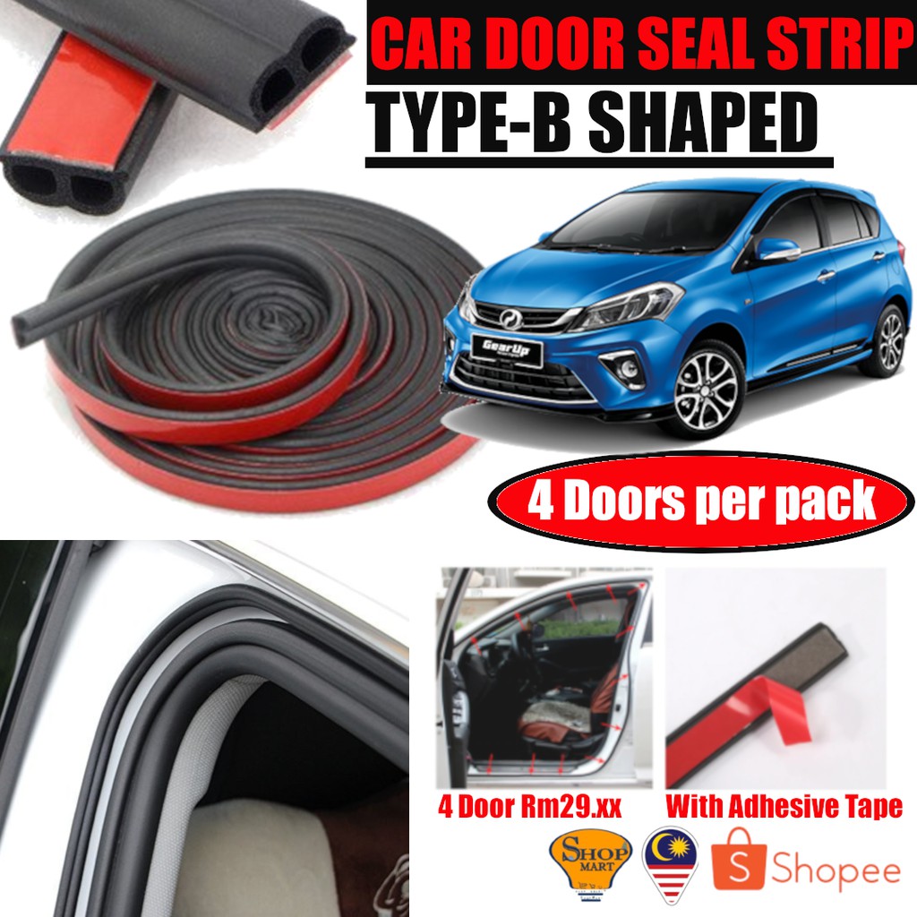 Perodua New Myvi Door Seal Rubber Strip Sound Proof Type-B Door Seal ...