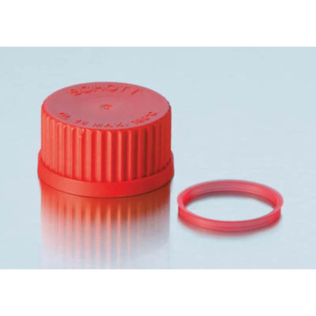 CorningÂ® GL45 Red High Temperature (180Â°C) PBT Screw Cap