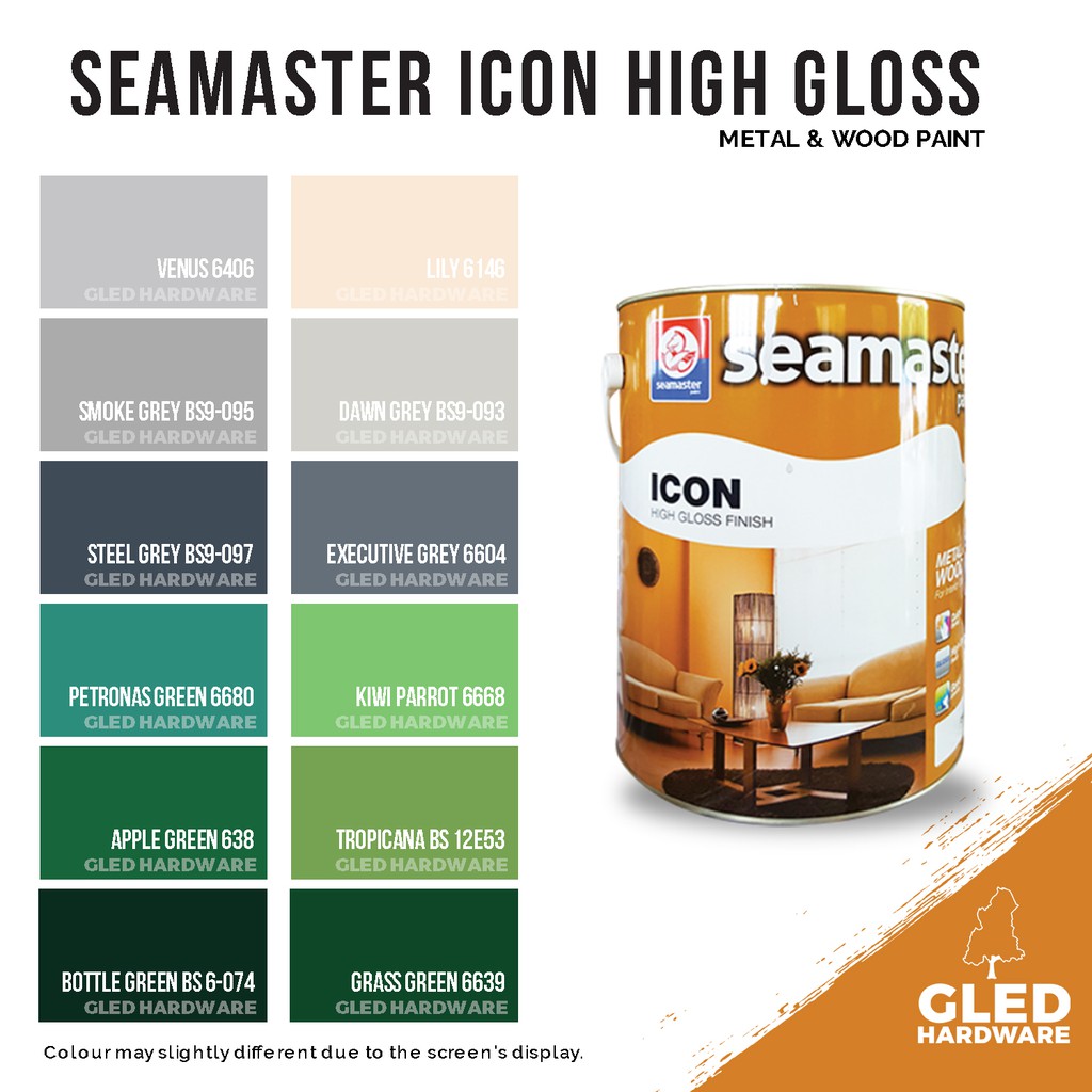 Metal & Wood Paint - Seamaster Icon High Gloss Finish (1L) - Cat Kayu ...