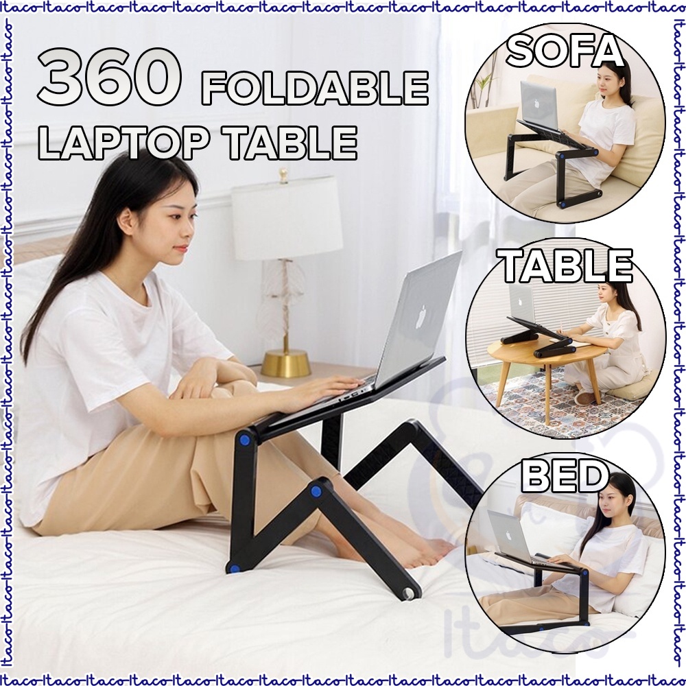 360 Foldable Standing Laptop Table on Bed & Sofa Portable Study Desk