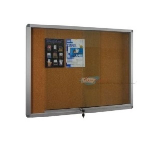 Cork Notice Board Sliding Glass 90cm x 120cm Shopee Malaysia