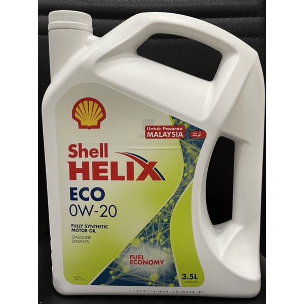 Shell Helix ECO 0W20 Fully Synthetic Engine Oil (3.5L) Myvi Bezza Axia ...