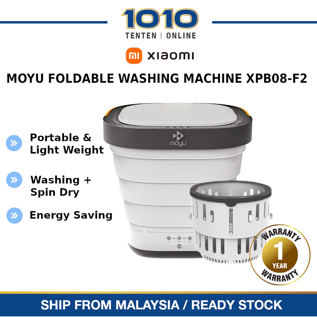 MOYU F2 Foldable Washing Machine 2in1 Mini Portable Clothes Washer Spin