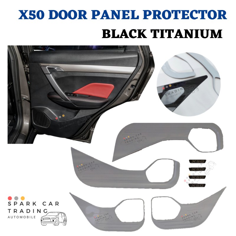 PROTON X50 Door Panel Protector 4pcs (Black Titanium) Shopee Malaysia