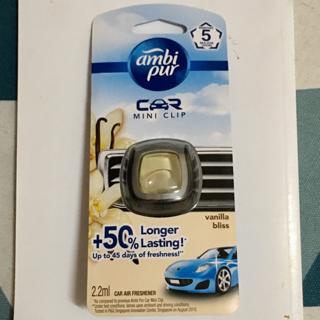 Ambi Pur Air Freshener Vanilla Bliss Car Mini Clip 2.2ml (Ambipur car auto  odor eliminator perfume, pewangi kereta)