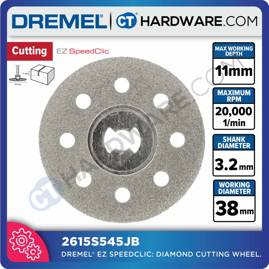 Disque tronçonnage diamant Dremel SC545 SpeedClic 38mm 2615S545JB