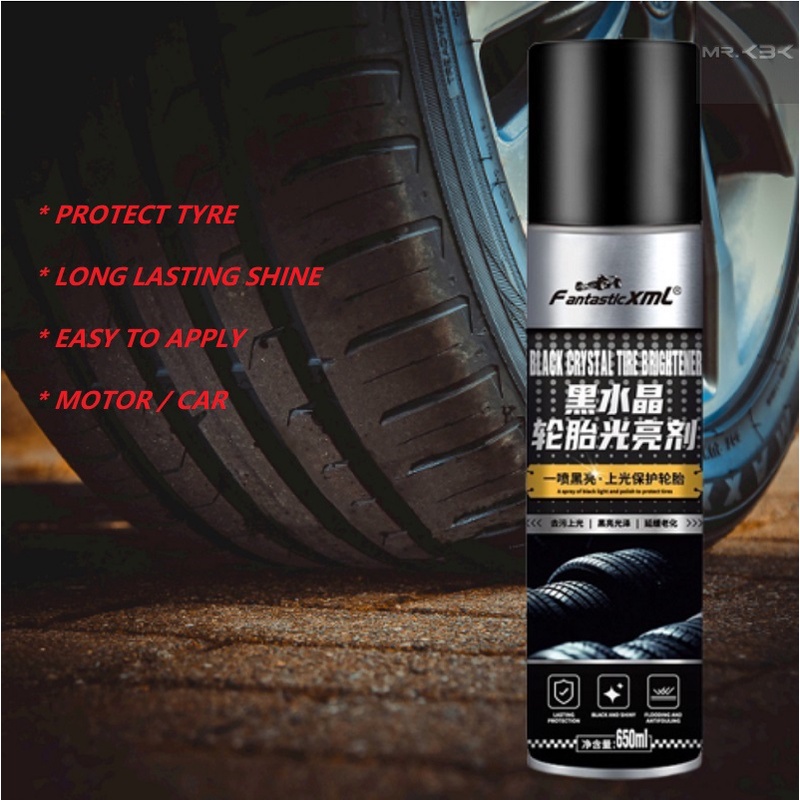 TYRE FOAM CLEANER SPRAY TYRE POLISH FOAM Tyre Shine Polish Wax PENGILAT