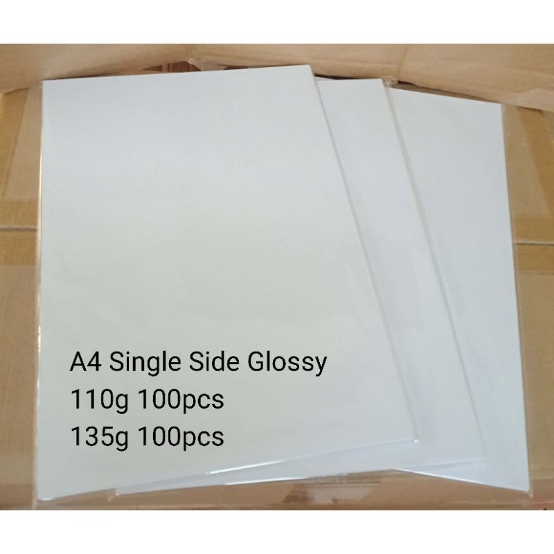 A4 Super Glossy Photo Paper (without logo) 110-180gsm 100pcs | Shopee ...