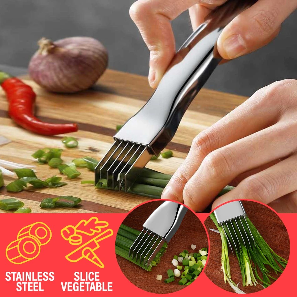 Feeton_homeware Stainless Steel Vegetables and Scallion Cutter & Slicer ...