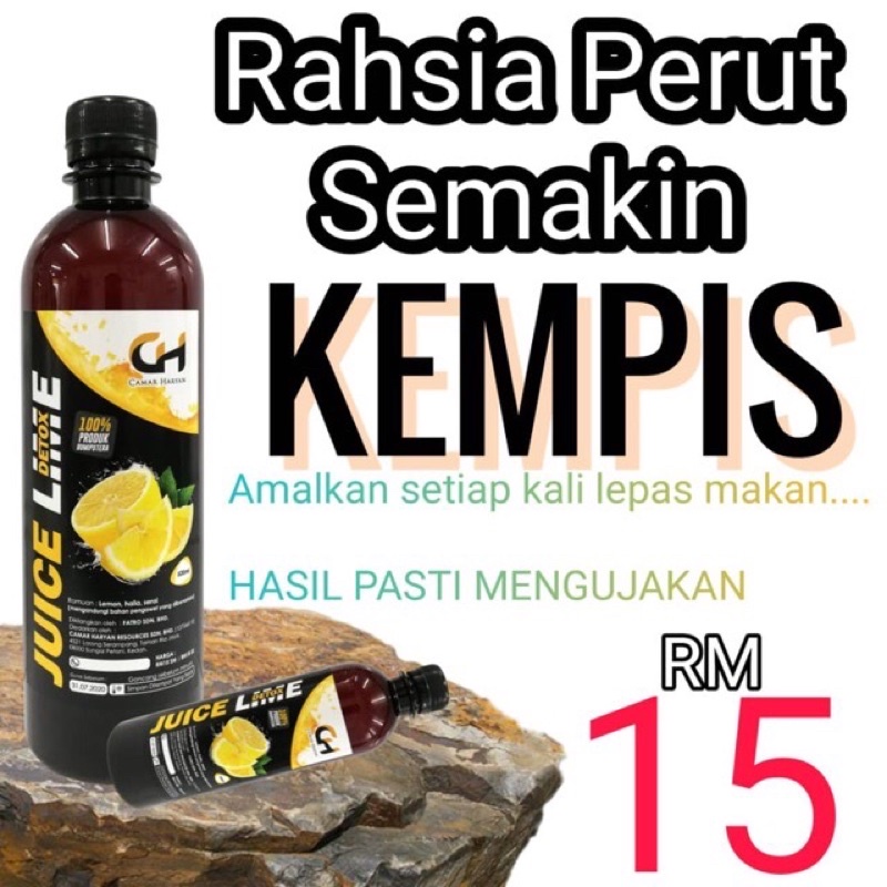 🎁 🎁 Juice Lime Detox by CH Beli 3 Secret 🎁 Jus Lime Detox Kurus Sembelit Hilang Cuci Usus
