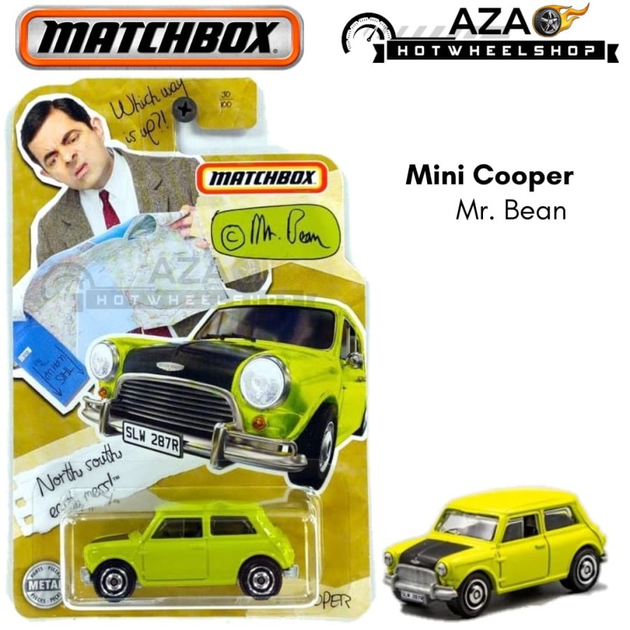 | Diecast Matchbox MINI COOPER Mr Bean Yellow MBX Kids Toy Car Classics Vintage Classic Classic Teddy Bear