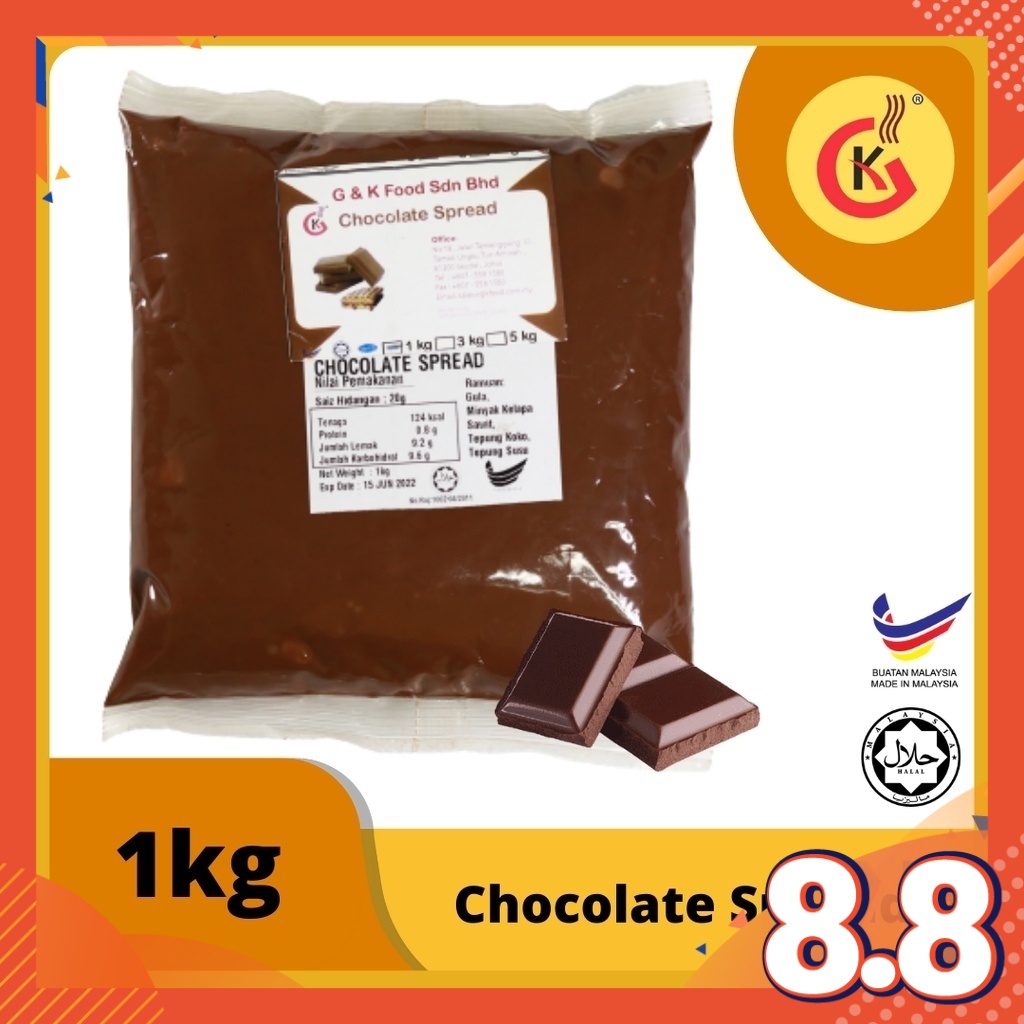 [HALAL] 1kg Chocolate Spread/ Chocolate Jam/ 1kg Refill Pack/ Coklat ...