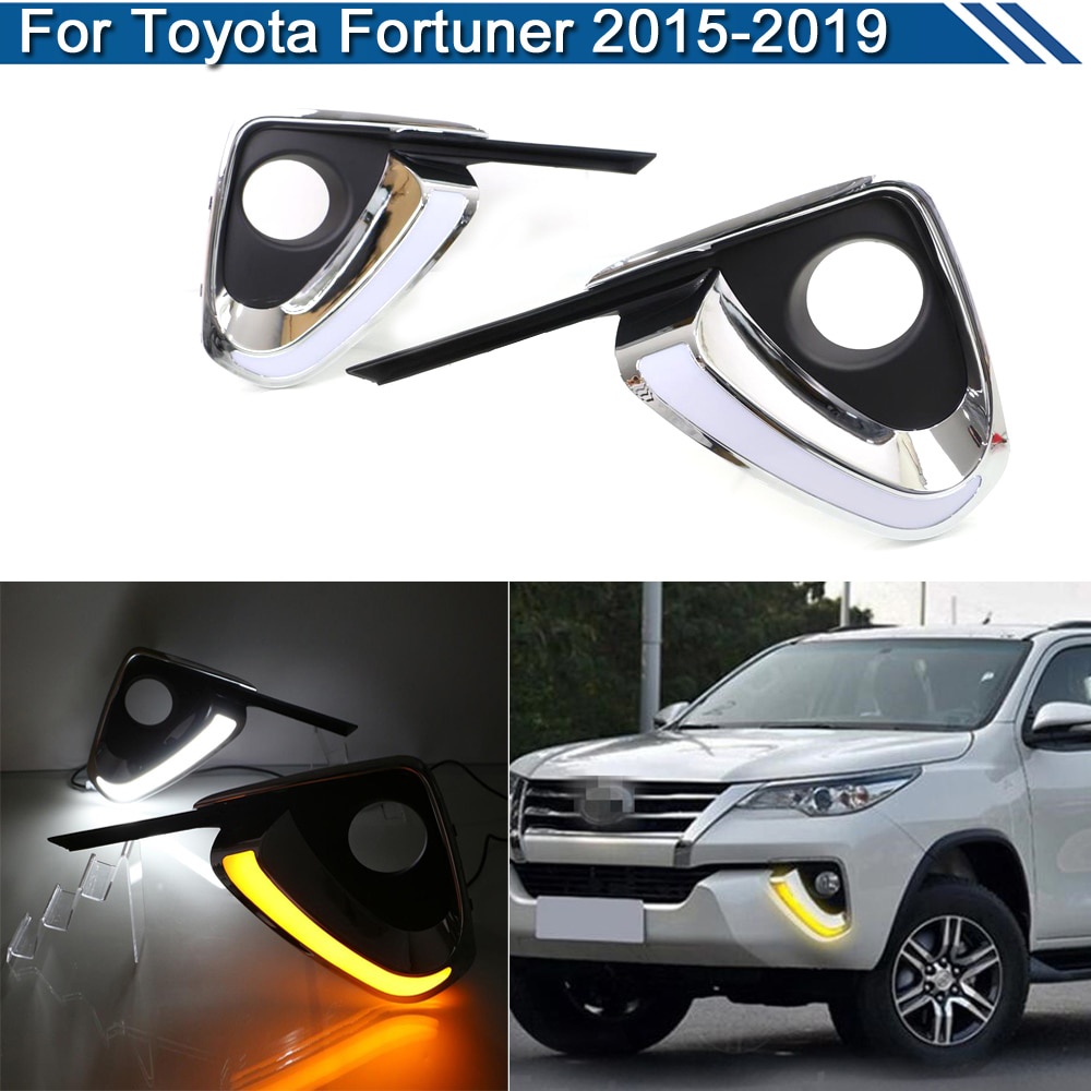 LED fog warning lamp for Toyota Fortuner 2015 2016 2017 2018 2019 DRL