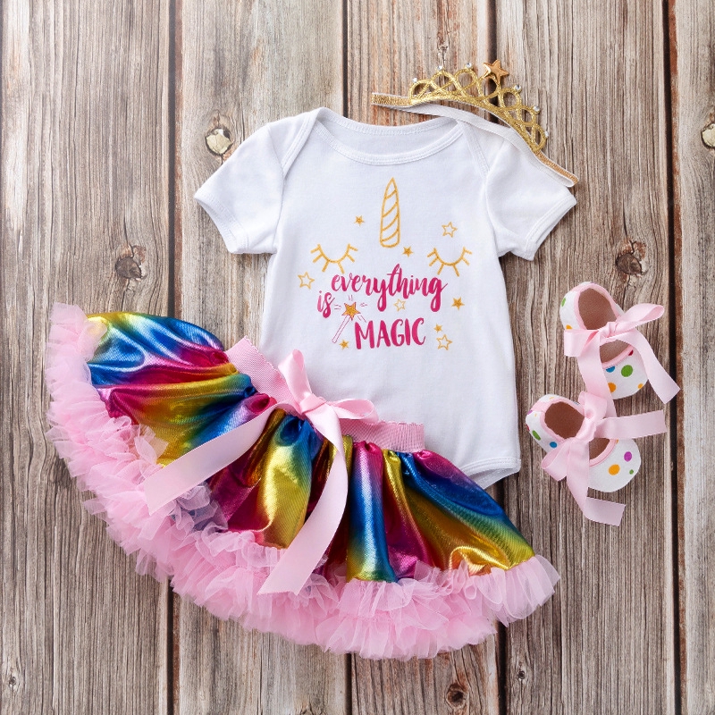 Unicorn birthday outfit 1 cheap year old