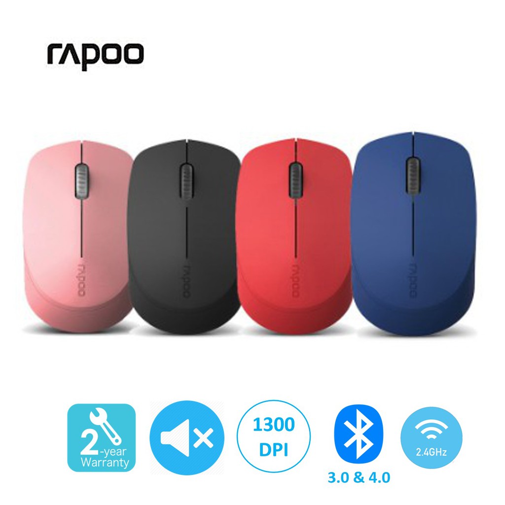 (Genuine) Rapoo M100 Silent Multi-Mode Wireless Bluetooth 3.0/ 4.0 ...