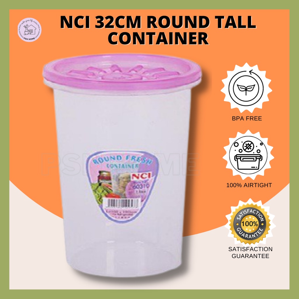 (NCI) Round Tall Multipurpose Round Air Tight Container / Canister ...